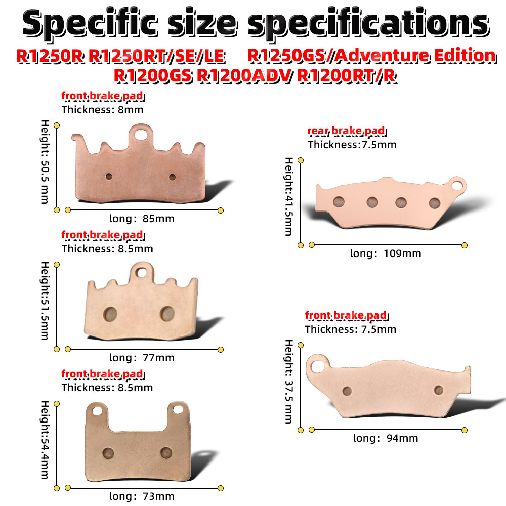 MRRANGT Motorcycle Front Rear  - Brake Pad Set review and price